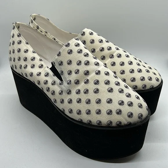 Omighty Cream Alien Platform Heels Shoes **Size 39/US Size 9** 👽👽 - Picture 1 of 9